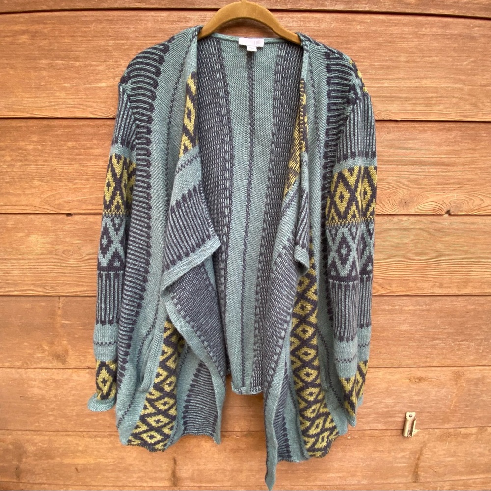 J. Jill Wool And Alpaca Cascade Open Front Cardig… - image 1